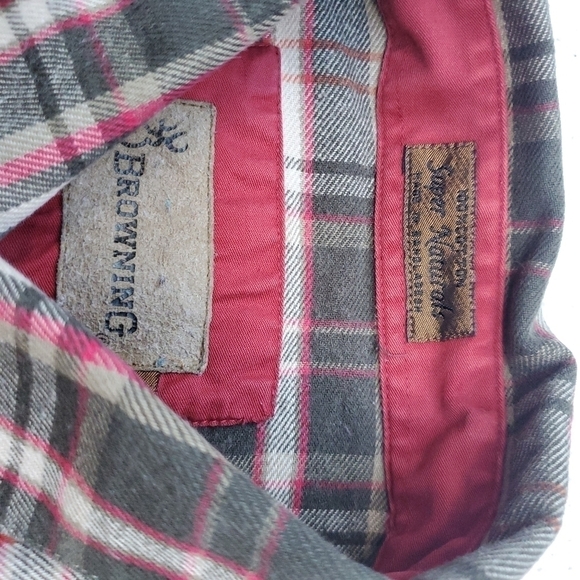 Browning Super Natural Fall Plaid Long Sleeve Casual Button Down Sz XLT Shirt - Picture 10 of 13